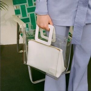 Staud Shirley PVC White Bag